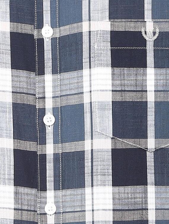 blue checkered casual shirt - 16106972 - Zoom Image - 4