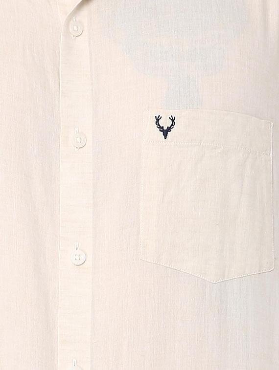 beige solid formal shirt - 16107013 - Zoom Image - 4