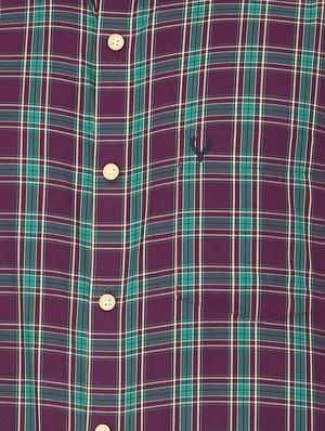 purple checkered casual shirt - 16107016 - Standard Image - 4
