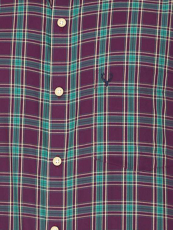 purple checkered casual shirt - 16107016 - Zoom Image - 4