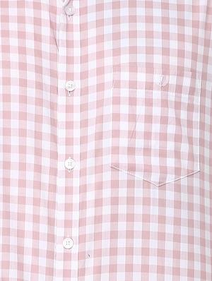 pink checkered casual shirt - 16107044 - Standard Image - 4