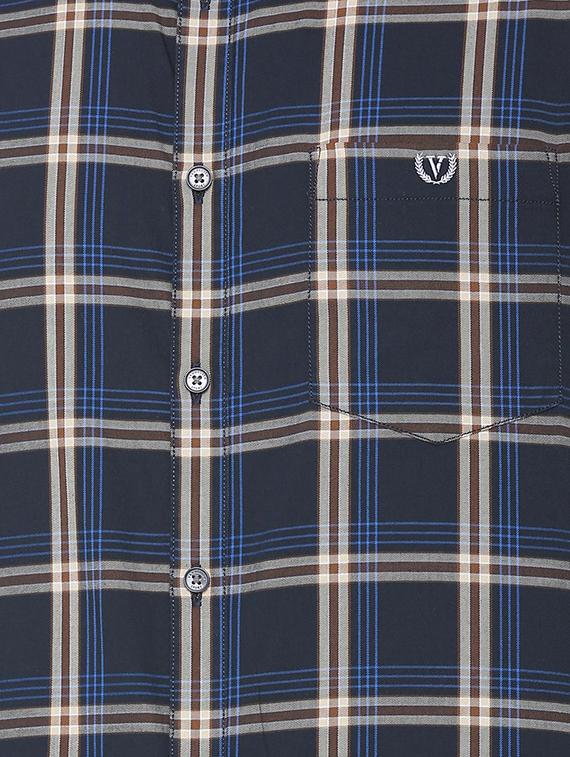 blue checkered casual shirt - 16107070 - Zoom Image - 4