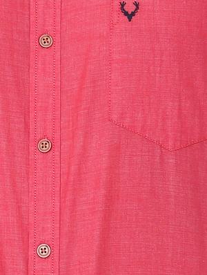 red solid casual shirt - 16107076 - Standard Image - 4
