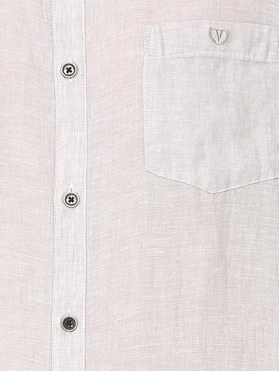 white linen casual shirt - 16107079 - Zoom Image - 4