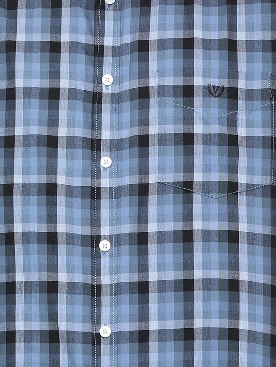 blue checkered casual shirt - 16107094 - Zoom Image - 4
