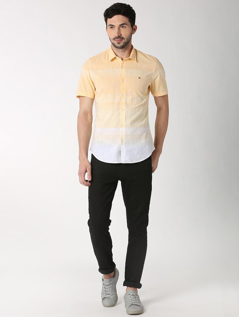 yellow striped casual shirt - 16107112 - Zoom Image - 4