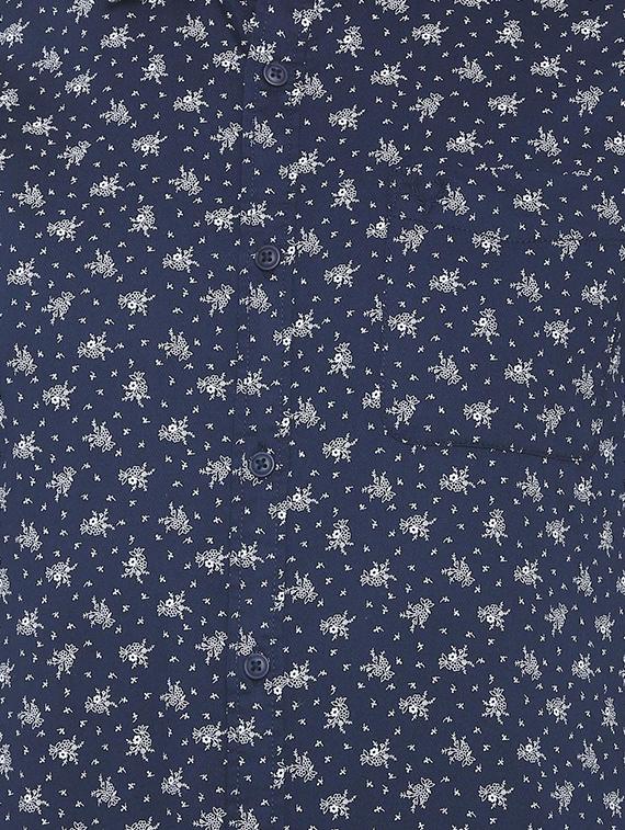 blue printed casual shirt - 16107132 - Zoom Image - 4