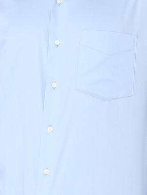 blue solid formal shirt - 16107145 - Standard Image - 4