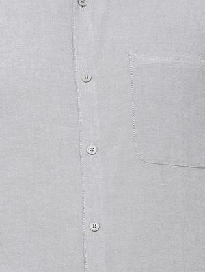 grey solid casual shirt - 16107146 - Standard Image - 4
