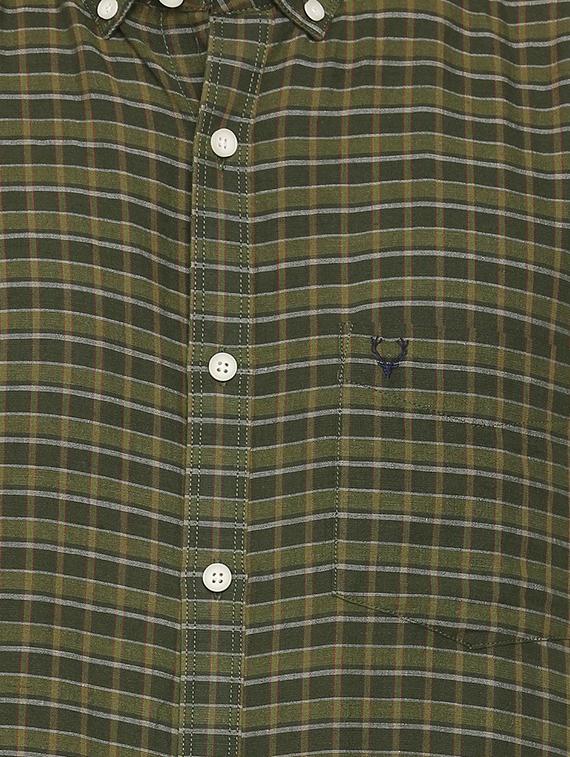 green checkered casual shirt - 16107174 - Zoom Image - 4