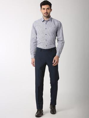 blue printed casual shirt - 16107228 - Standard Image - 4