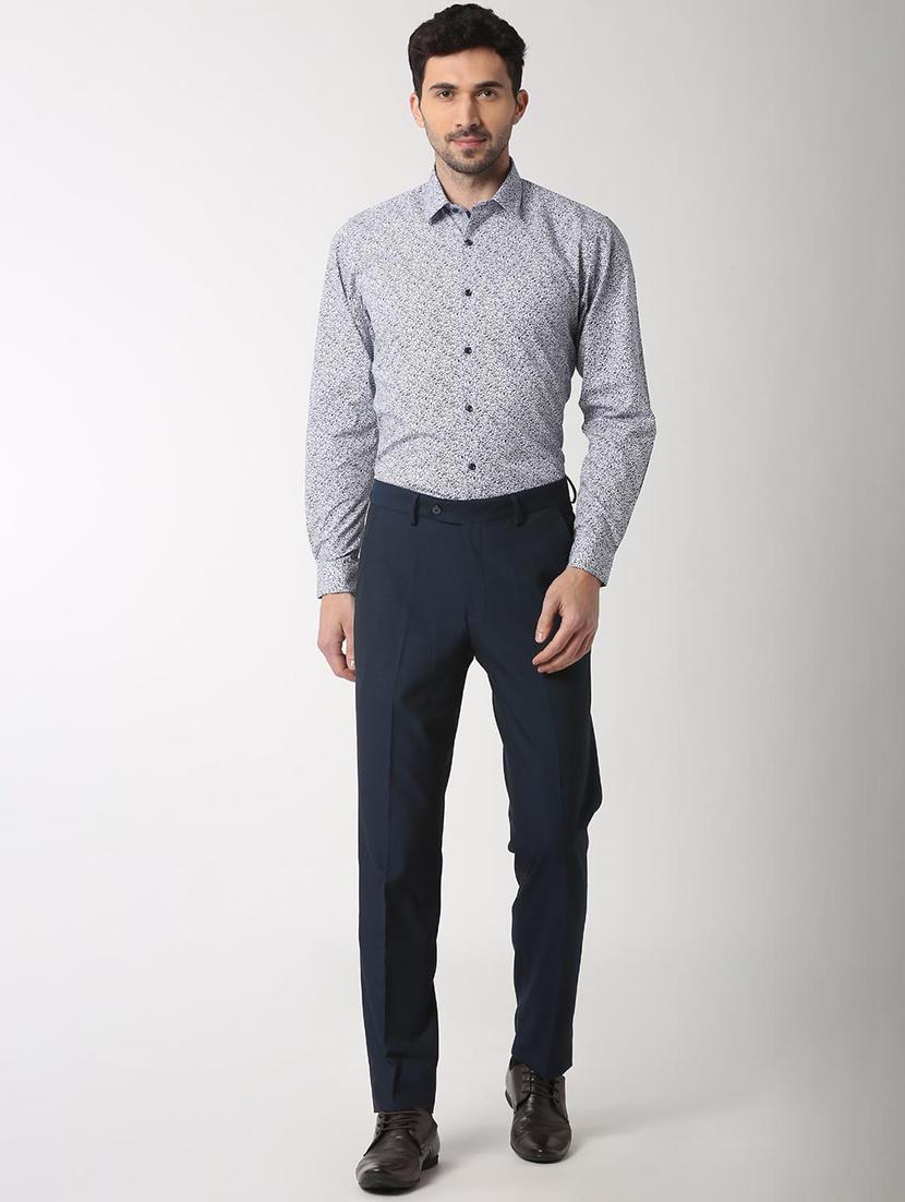 blue printed casual shirt - 16107228 - Zoom Image - 4