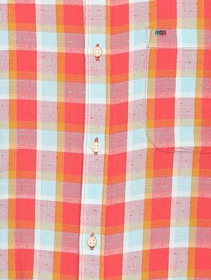 red checkered casual shirt - 16107238 - Standard Image - 4