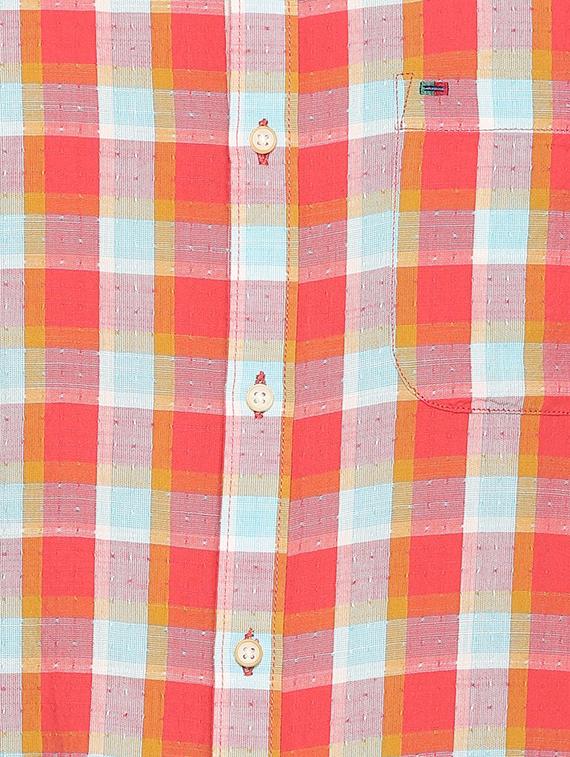 red checkered casual shirt - 16107238 - Zoom Image - 4