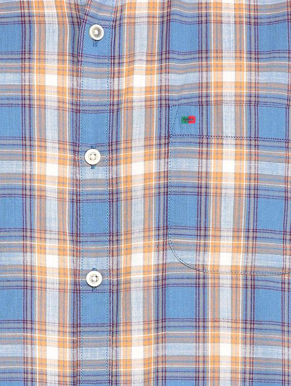 blue checkered casual shirt - 16107243 - Zoom Image - 4