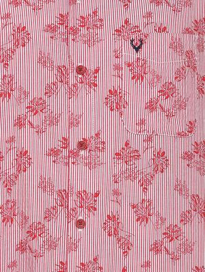 red printed casual shirt - 16107248 - Standard Image - 4