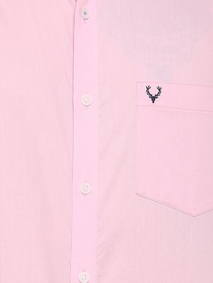 pink solid casual shirt - 16107281 - Standard Image - 4