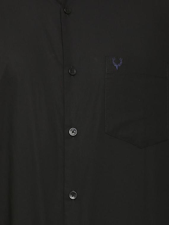 black solid casual shirt - 16107322 - Zoom Image - 4