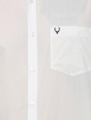 white solid casual shirt - 16107324 - Standard Image - 4