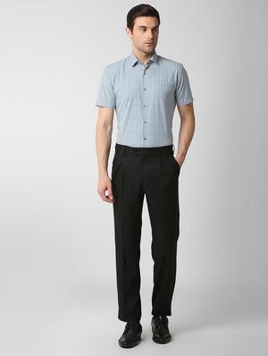 blue checkered formal shirt - 16107332 - Standard Image - 4