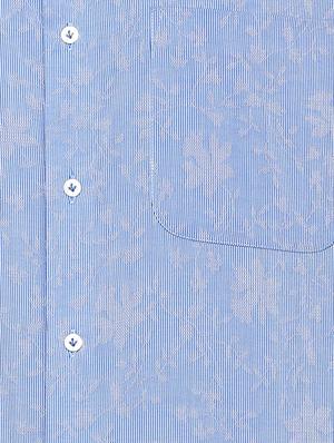 blue printed formal shirt - 16107406 - Standard Image - 4