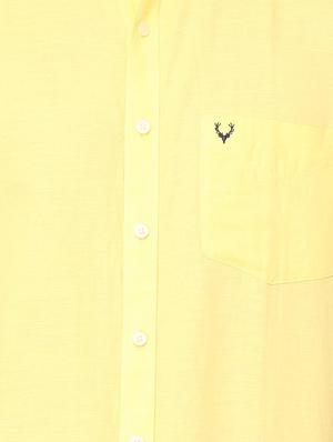 yellow solid casual shirt - 16107471 - Standard Image - 4