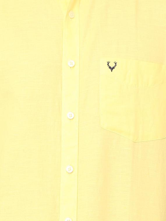 yellow solid casual shirt - 16107471 - Zoom Image - 4