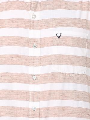 pink striped casual shirt - 16107501 - Standard Image - 4