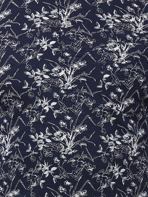 navy blue floral printed t-shirt - 16107588 - Standard Image - 4