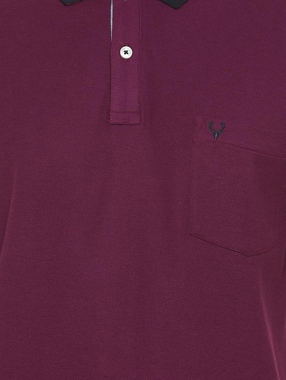 purple solid polo t-shirt - 16107676 - Zoom Image - 4