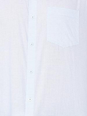 light blue striped formal shirt - 16107709 - Standard Image - 4