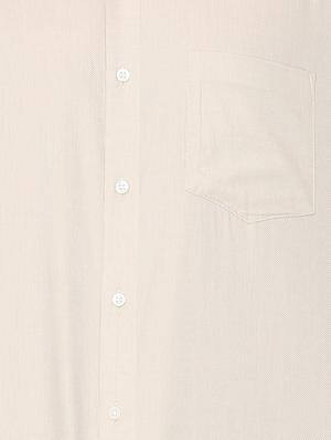 beige solid formal shirt - 16107739 - Standard Image - 4