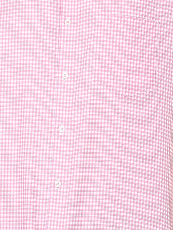 pink checkered formal shirt - 16107741 - Zoom Image - 4