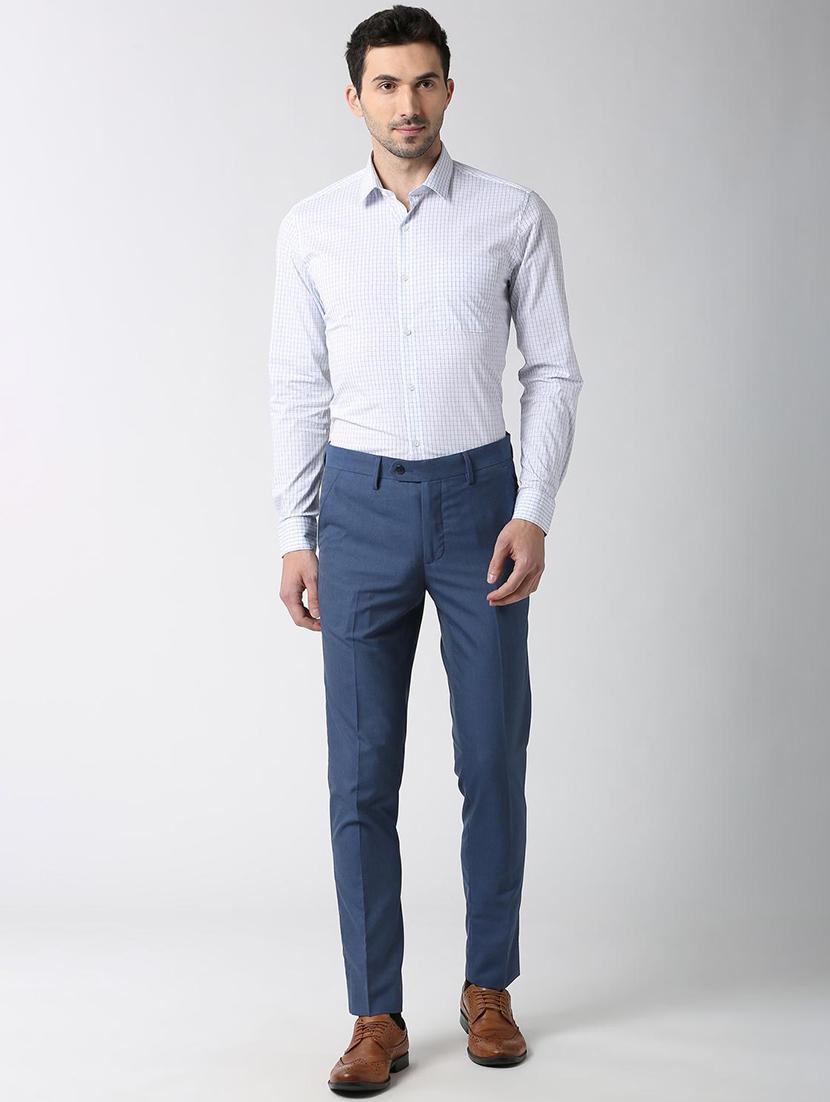 white checkered formal shirt - 16107782 - Zoom Image - 4