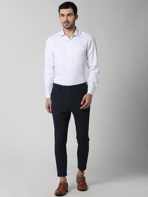 white solid formal shirt - 16107810 - Standard Image - 4