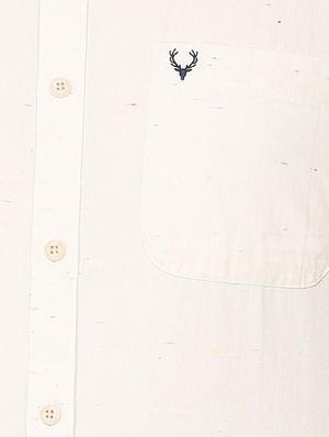 beige solid casual shirt - 16107818 - Standard Image - 4