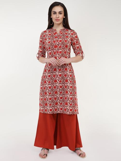 dabu floral straight kurta - 16108662 - Very Small Image - 1