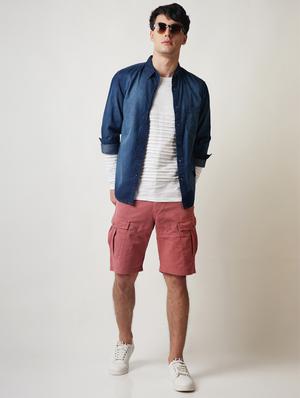 pink cotton shorts - 16108787 - Standard Image - 4