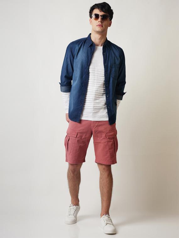 pink cotton shorts - 16108787 - Zoom Image - 4