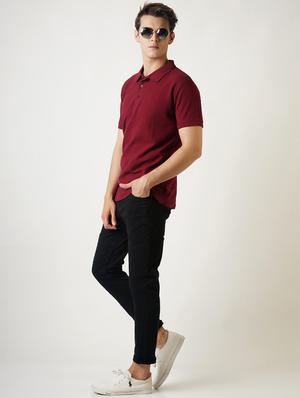 black solid chinos - 16108803 - Standard Image - 4