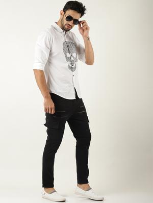 black solid cargos - 16108810 - Standard Image - 4