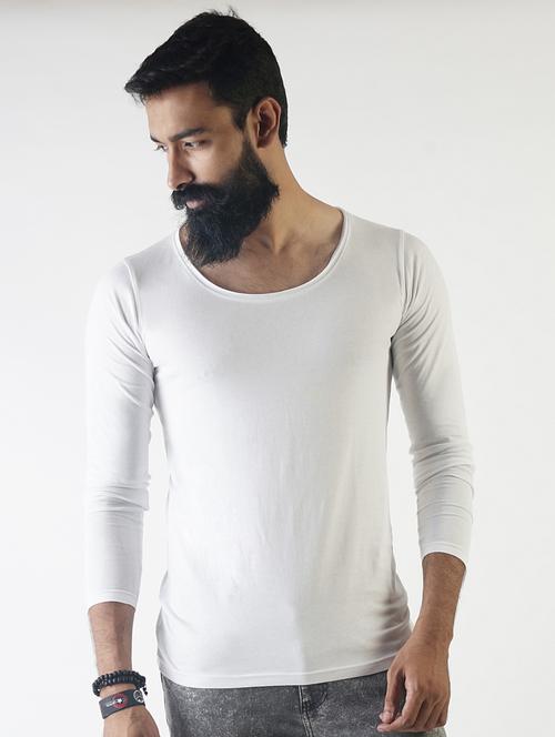 white solid t-shirt - 16108845 - Standard Image - 1