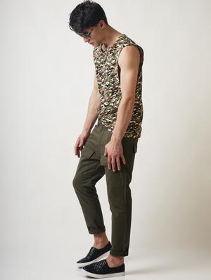 green cotton cargo - 16108910 - Standard Image - 4
