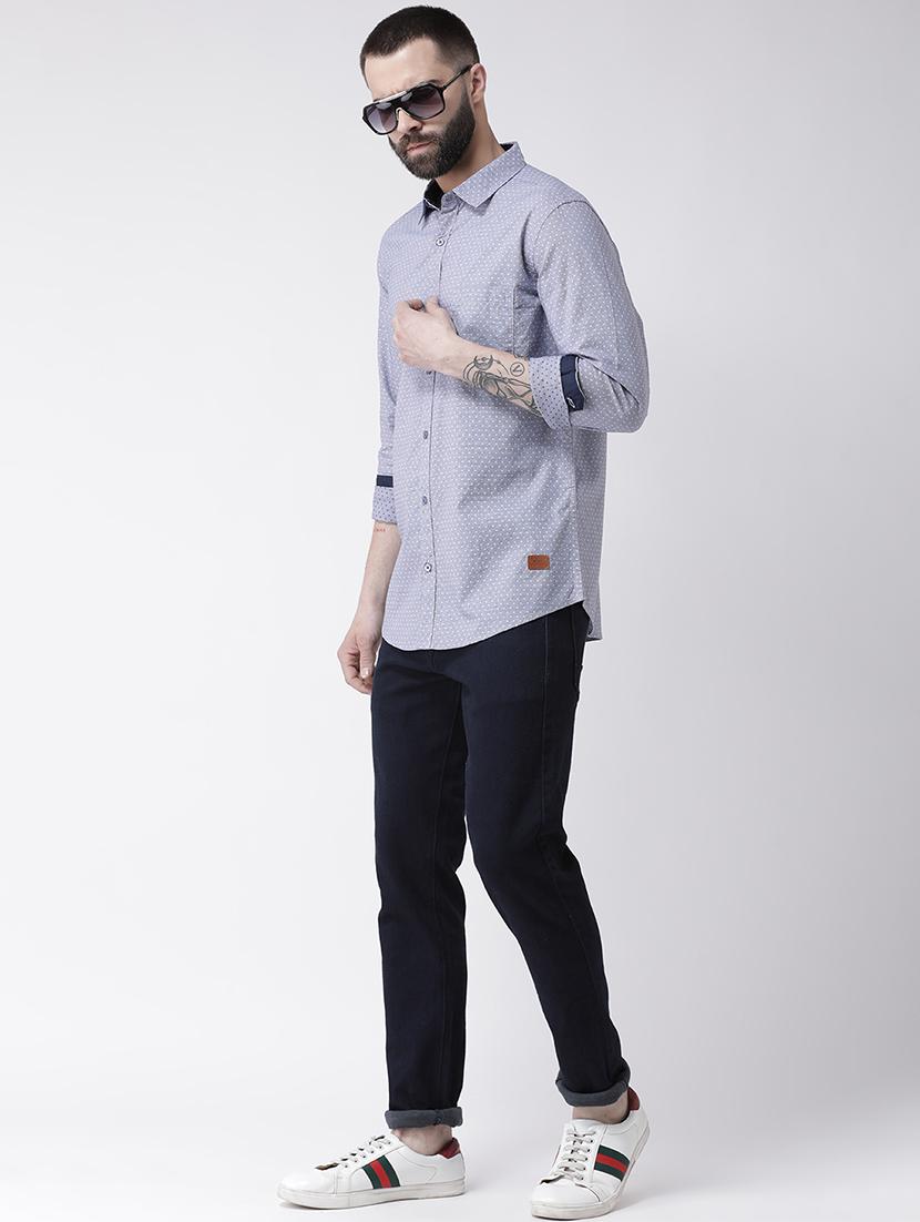 blue printed casual shirt - 16109483 - Zoom Image - 4