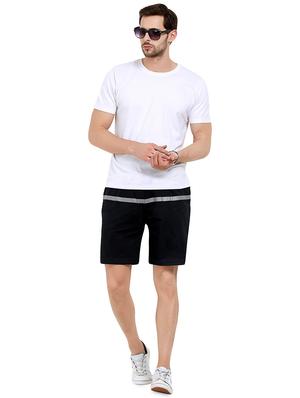 black color block shorts - 16109761 - Standard Image - 4