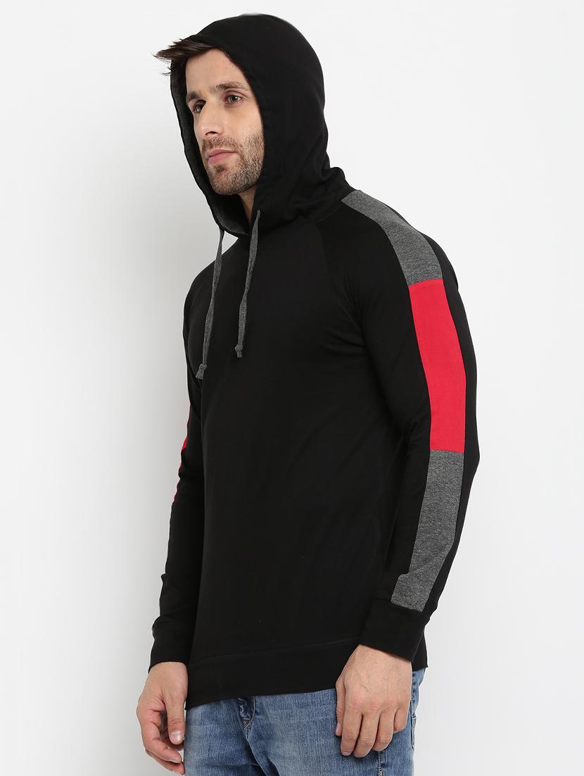 black raglan hooded tshirt - 16109799 - Zoom Image - 4