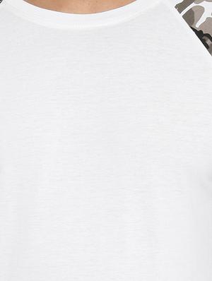 white camouflage raglan tshirt - 16109808 - Standard Image - 4