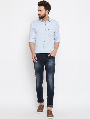 blue heavy washed jeans - 16110801 - Standard Image - 4