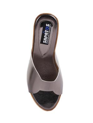 grey slip on sandals - 16111594 - Standard Image - 4