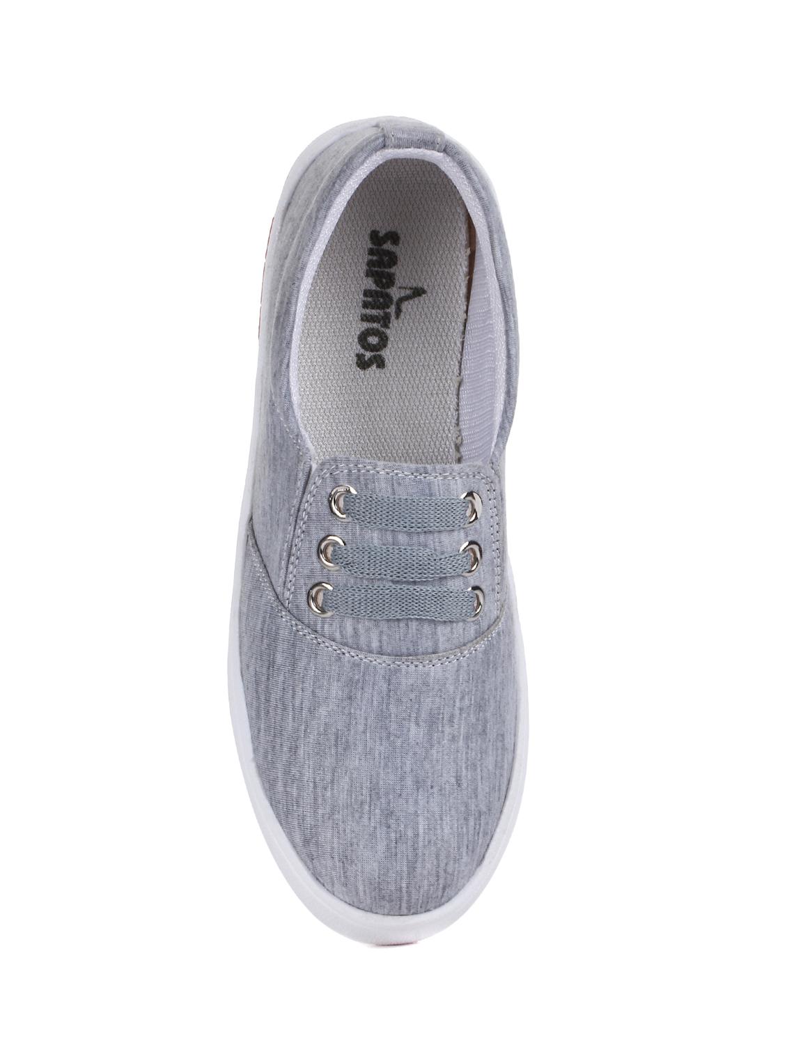 grey slip on casual shoes - 16111599 - Zoom Image - 4
